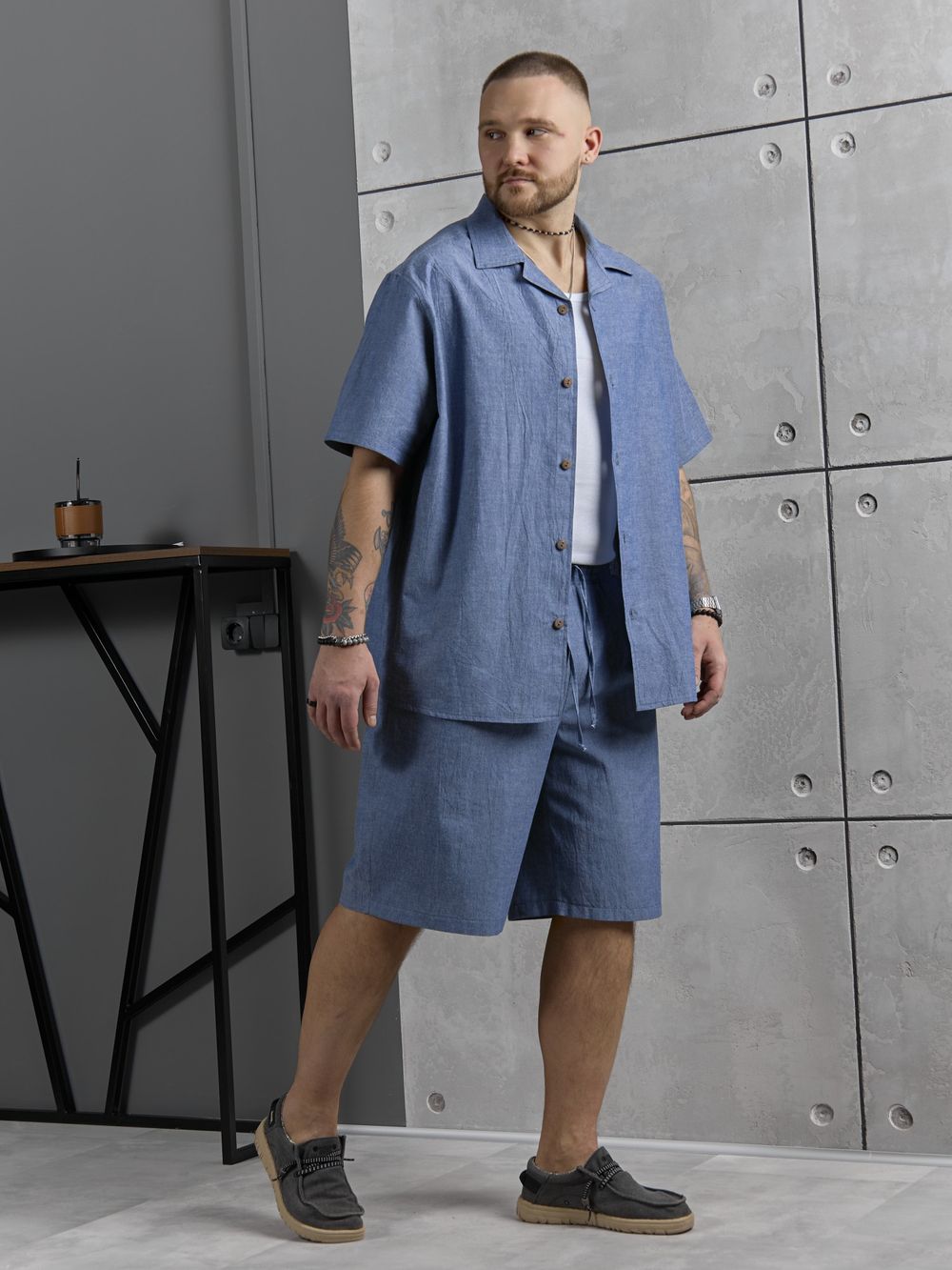 Костюм мужской Аристократ-2 Виотекс ДЖИНСОВЫЙ МЕЛАНЖ