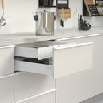 Ручка-профиль накладная L.796мм, отделка белый бархат (матовый)