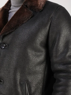 Дубленка зимняя натуральная длинная куртка