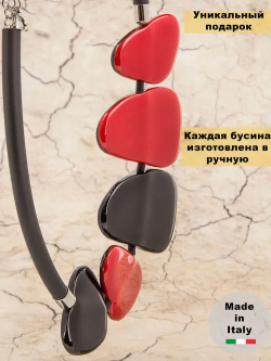 Бижутерия женская на шею колье ожерелье муранское стекло
