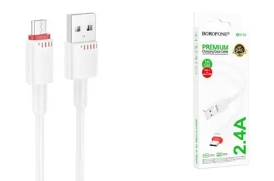 Кабель Borofone BX110 USB-microUSB белый