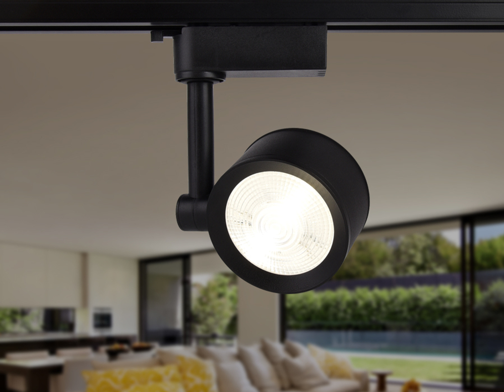 Трековый однофазный светодиодный светильник GL6392 BK черный LED 12W 4200K 24°