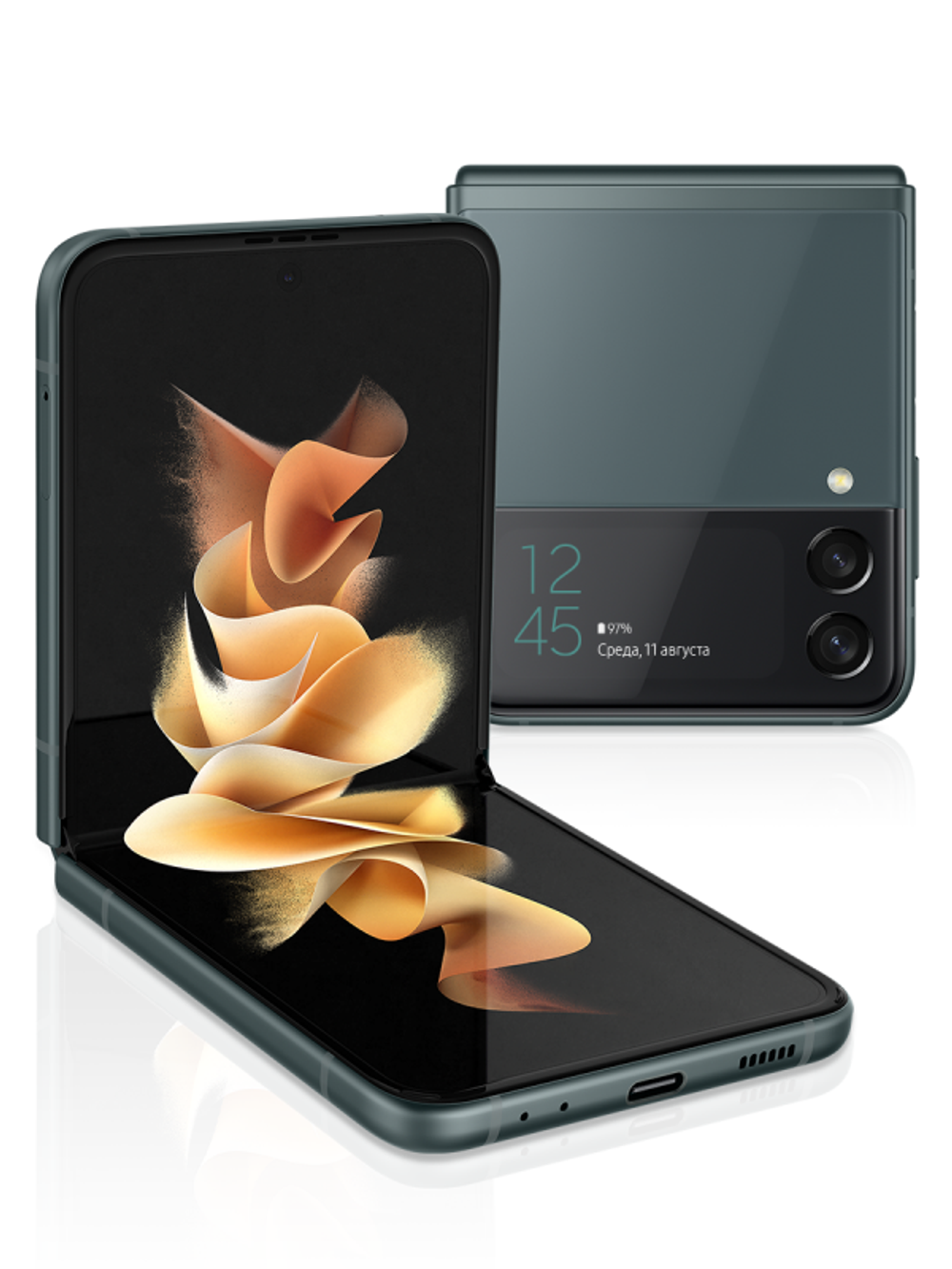 Смартфон Samsung Galaxy Z Flip3 SM-F711 256Gb Зеленый (SM-F711BZGESER)
