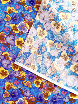 Ткань бязь плательная, рис. "Фиалка", ширина 150 см, арт. 211