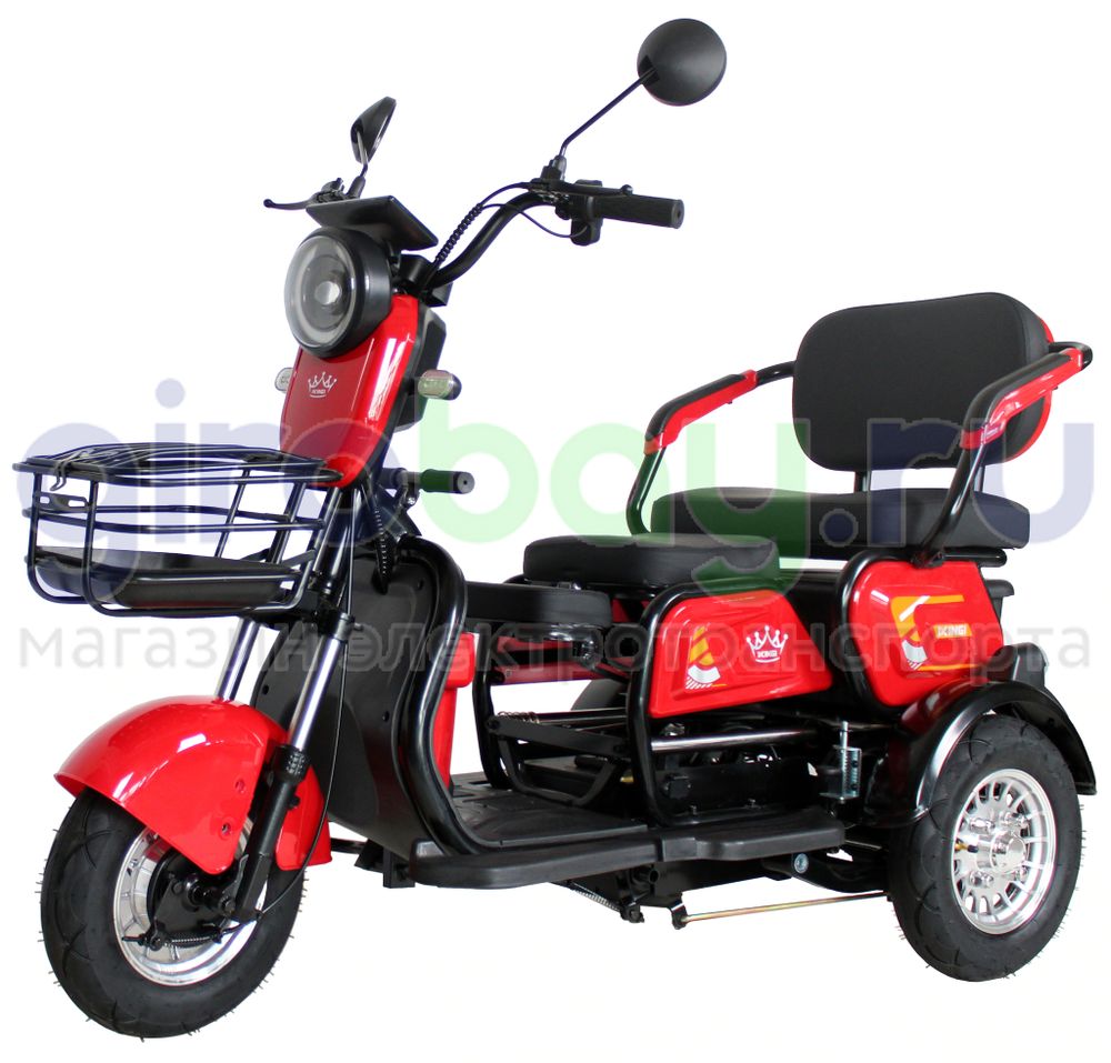 Электроскутер IKINGI SIBTRIKE 1000W (60V/23Ah) - Красный фото №1