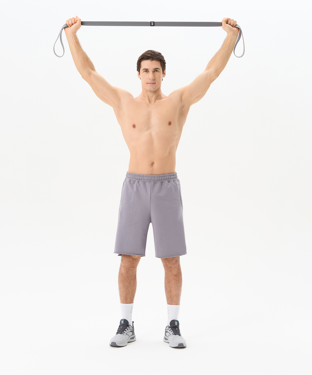 Эспандеры для кроссфита ES-205, средняя нагрузка, текстиль, темно-серый