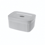 Лоток с крышкой "velvet", 150х115х70 мм, 0,9л (светло-серый флэк)