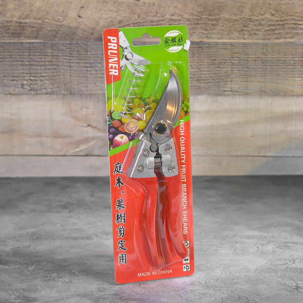 Секатор садовый 21см с пружиной, нерж сталь