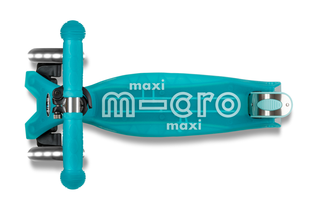 Самокат Maxi Micro Deluxe Glow Plus (светящийся) LED зеленый мармелад