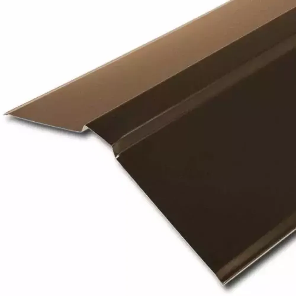 Планка конька плоского 106*35*106*2м RAL8017