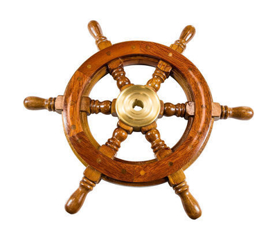Штурвал деревянный сувенирный ⌀ 300/455 (18") мм