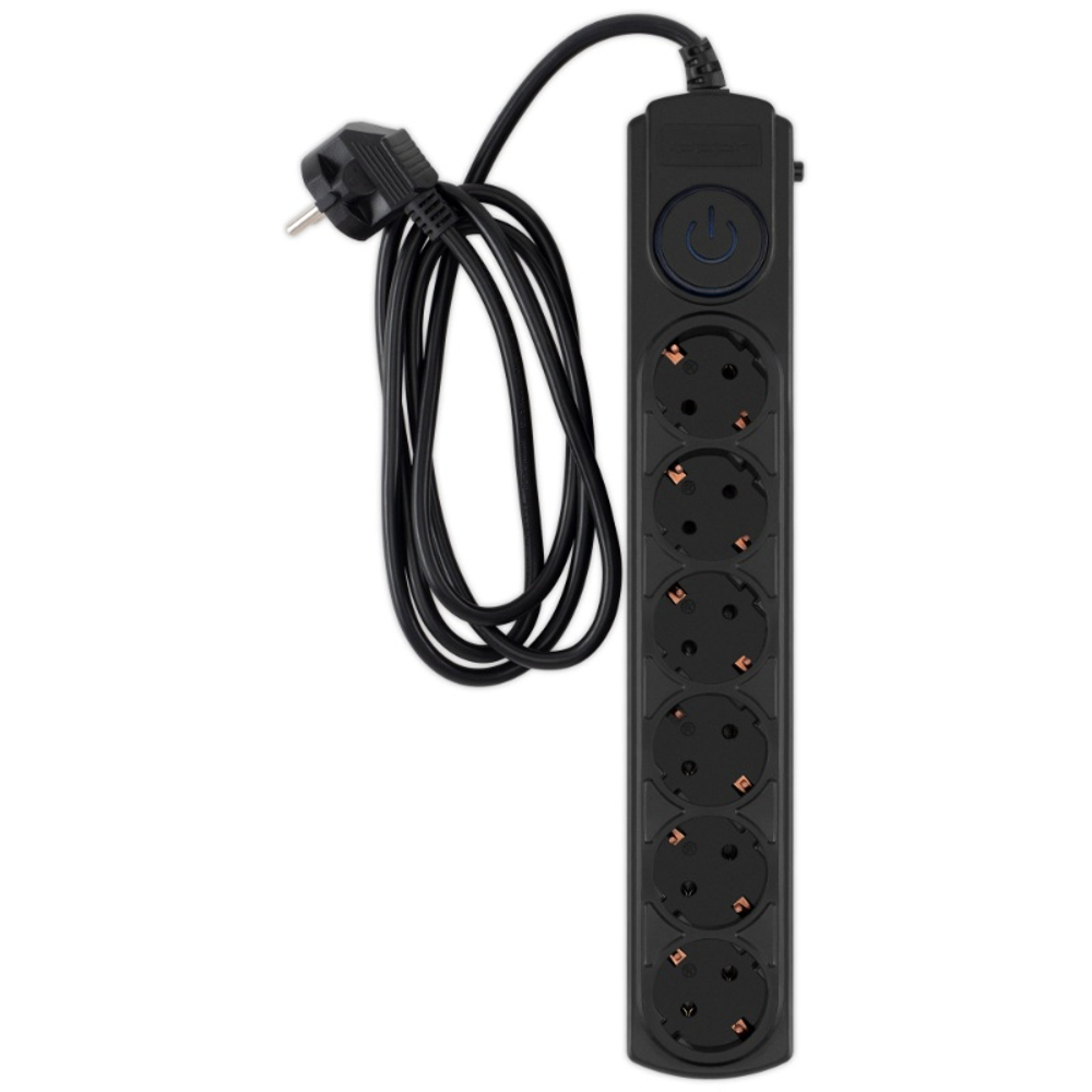 Сетевой фильтр Ippon BK-6-EU-1.8-10-B, 1.8м, черный