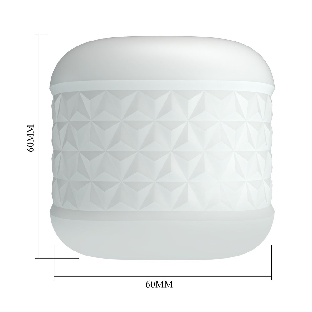 Белый сквозной мастурбатор Crystle (Цвет: белый)