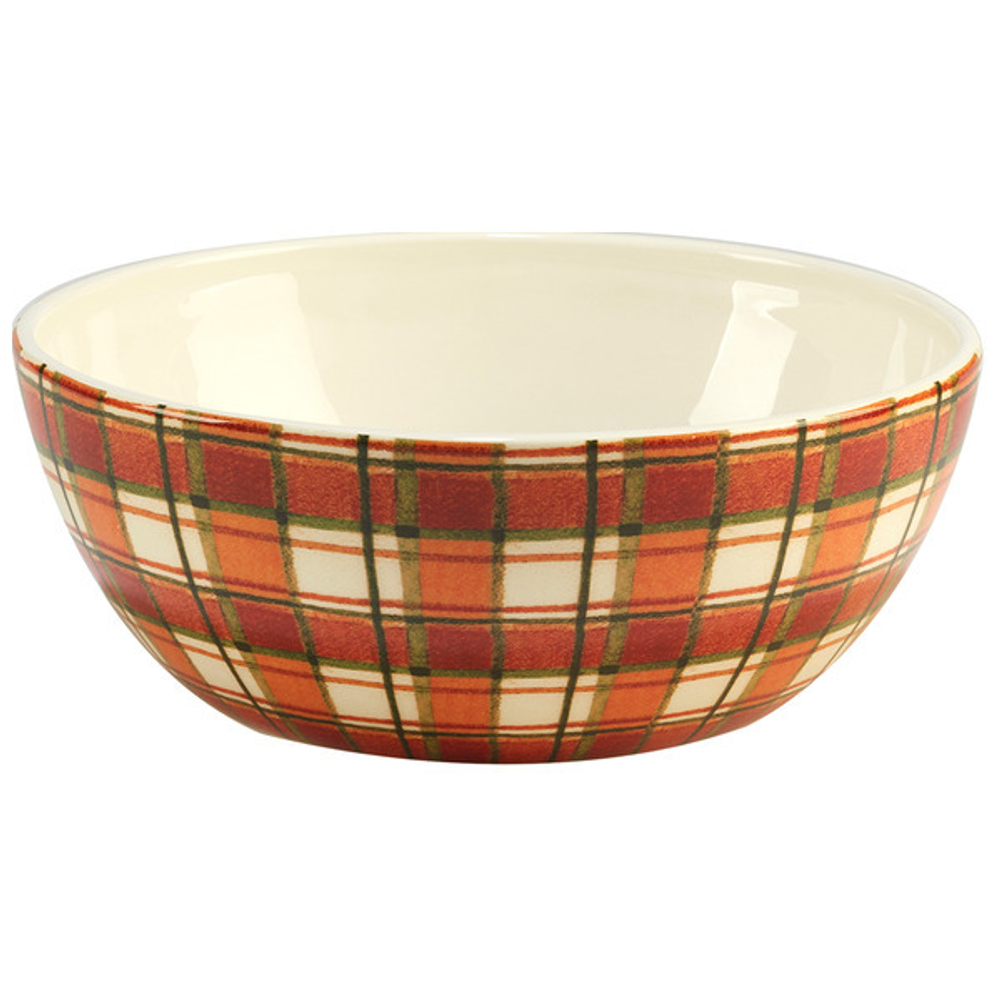 Чаша глубокая Certified Int. Осенние поля.Клетка 25см