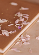 Кольцо «Моно» с аметистом