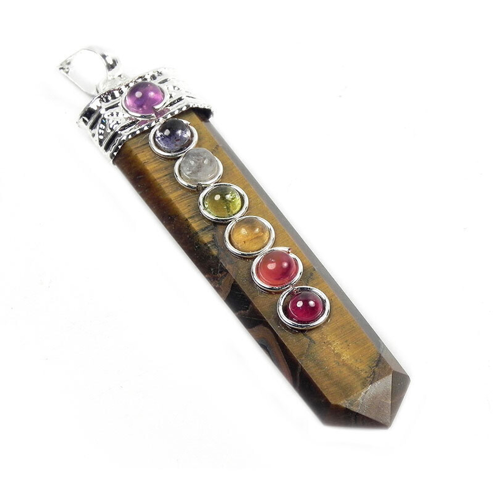 Кулон "7 чакр" самоцветы