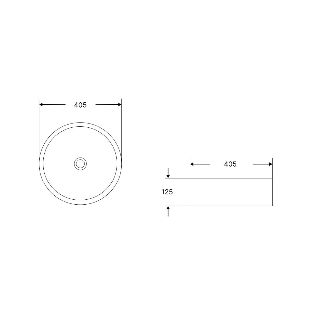 Раковина накладная серая круглая 40,5см
