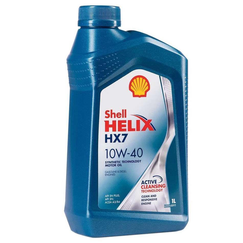 Масло моторное полусинтетич, 10W40, Shell, Helix НХ7, 1 л, 550046365
