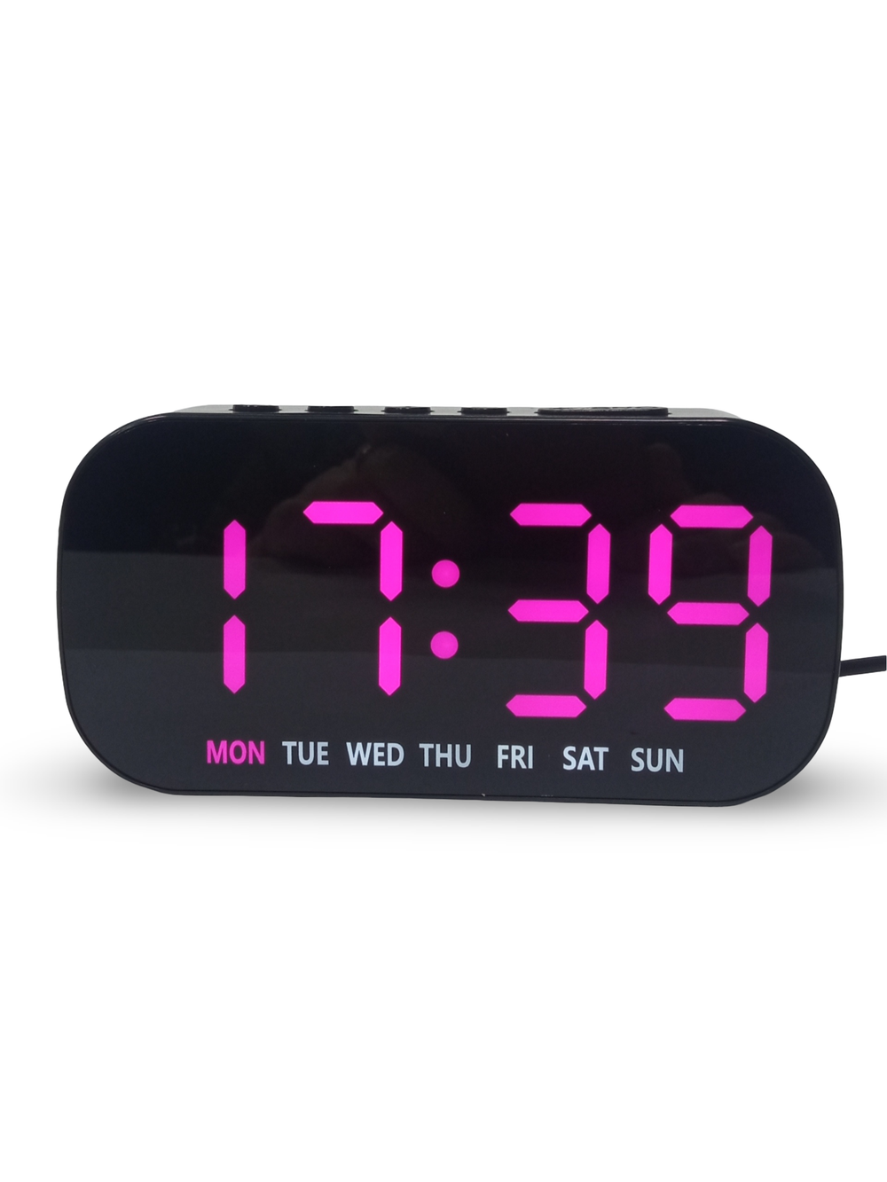 Часы-будильник настольные LED DS-5507 черный корпус