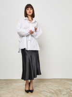 Рубашка 22904 оверсайз белая