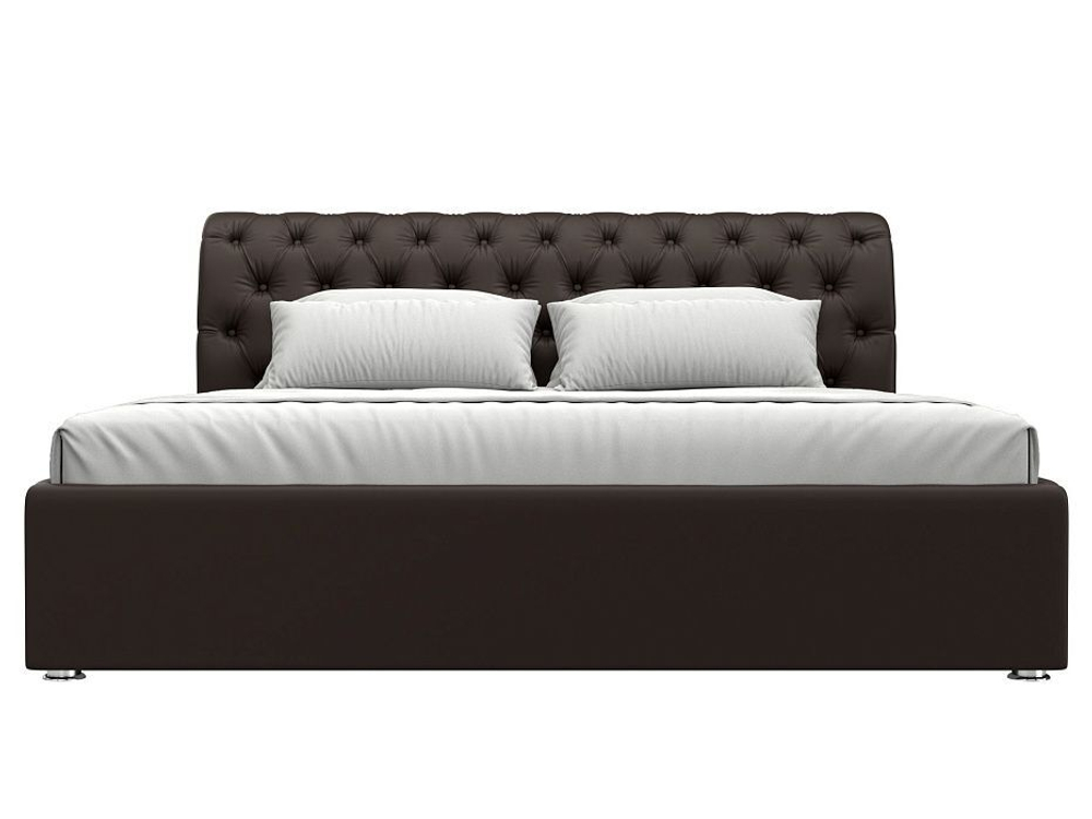 Кровать интерьерная Сицилия 180, Коричневый, Экокожа, 120874