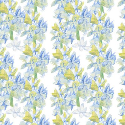 Бесшовный принт гиацинт