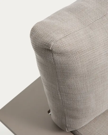 Трехместный уличный диван Vathi с левым шезлонгом цвета таупе, 250 x 159 см