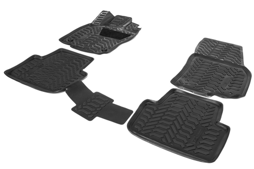 Коврики в салон автомобиля AutoFlex для Volkswagen Tiguan II поколение (DSG РКПП) 2016-2020 2020-н.в., полиуретан, с крепежом, 4 части, 9580201