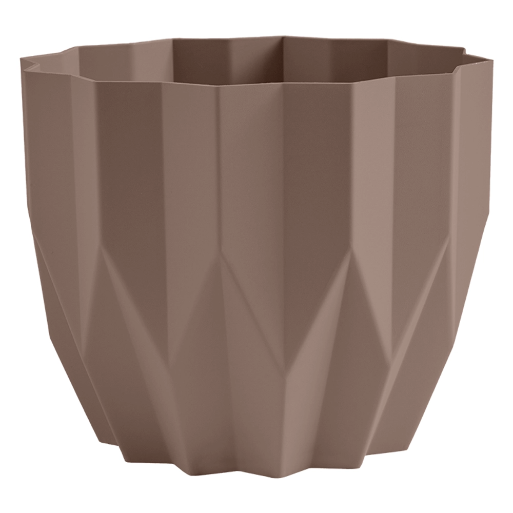 Кашпо для цветов пластиковое 0,8л d-13см «Геометрия» Мокачино