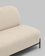 Диван Стоун велюр рельефный молочный