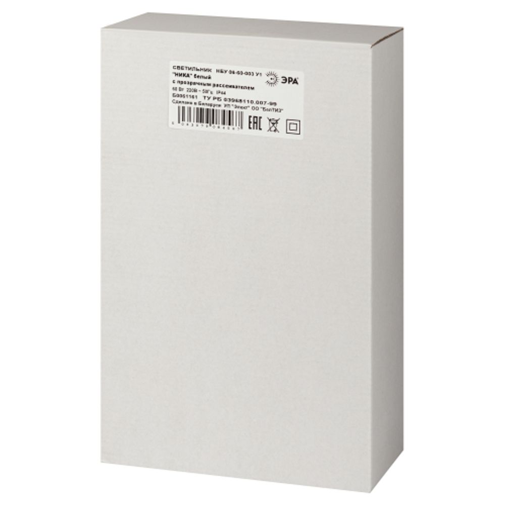 Садово-парковый светильник ЭРА «Ника» НБУ 06-60-003 60Вт белый прозрачный
