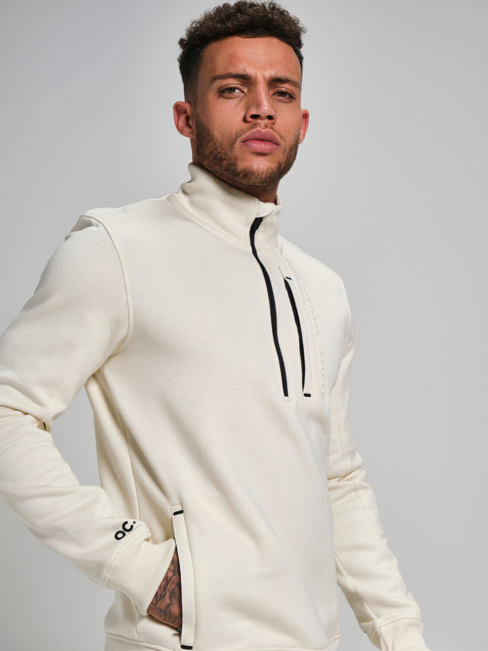 Свитшот с короткой молнией ORIGINAL CREATOR HALF ZIP, Молочный