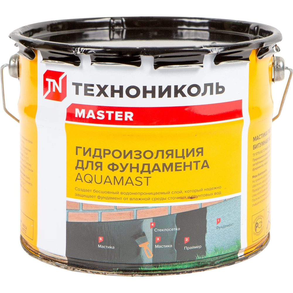 Гидроизоляция для фундамента AQUAMAST ТЕХНОНИКОЛЬ 3кг