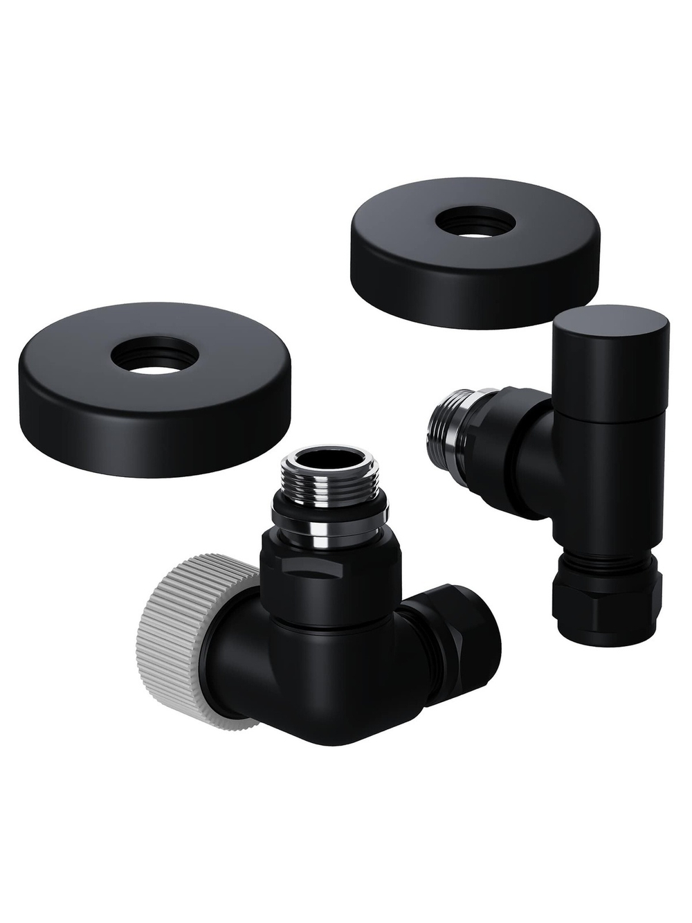 Набор термостатический трехосевой Royal Thermo Design Pro 15мм М30х1,5 (Черный)