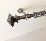 Карниз для штор "Верди" d19 мм однорядный, цвет черный никель