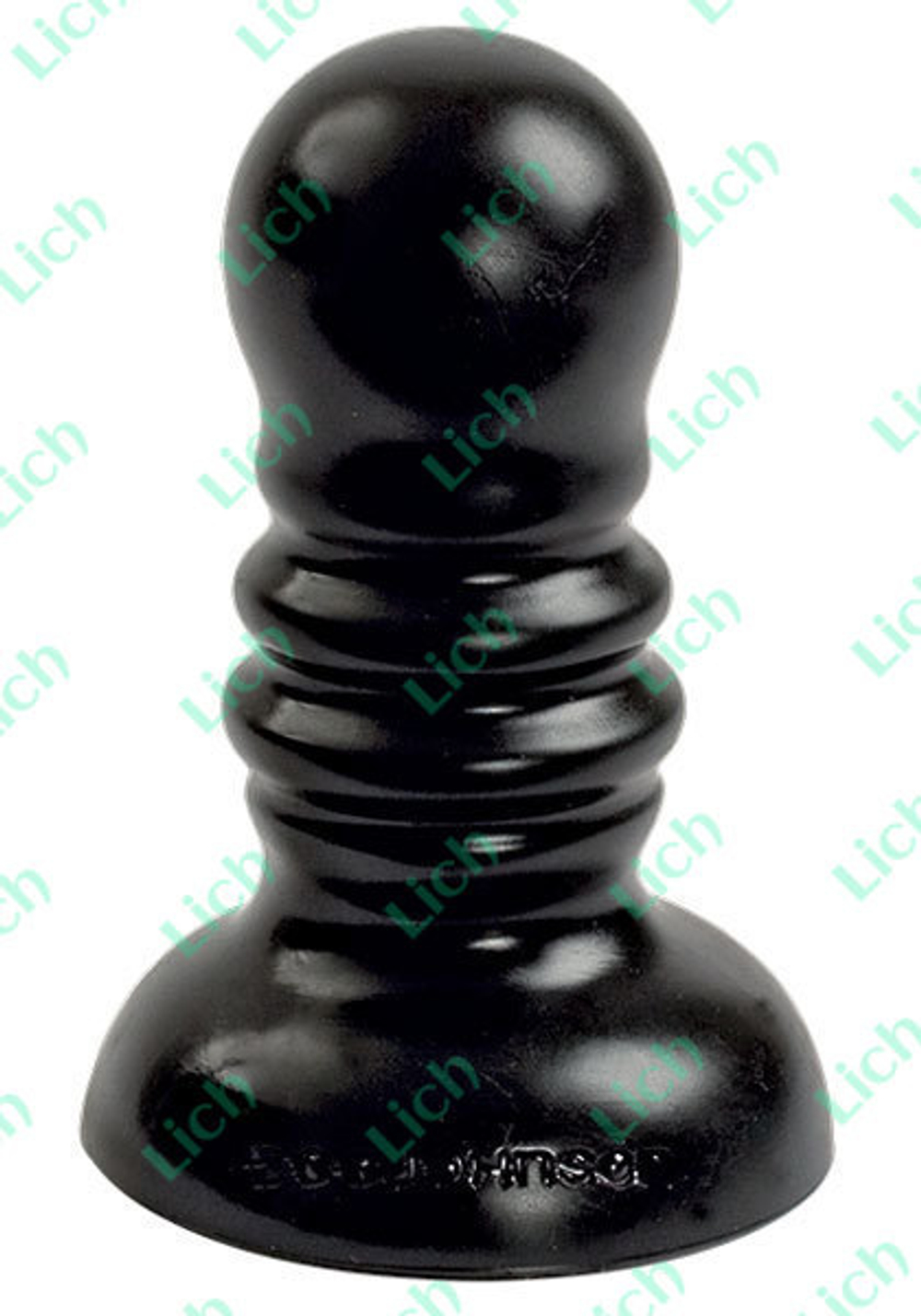 Черная ребристая анальная пробка