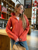 Теплый свитер из хлопка с акрилом