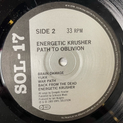 Винтажная виниловая пластинка LP Energetic Krusher Path To Oblivion (UK 1989)
