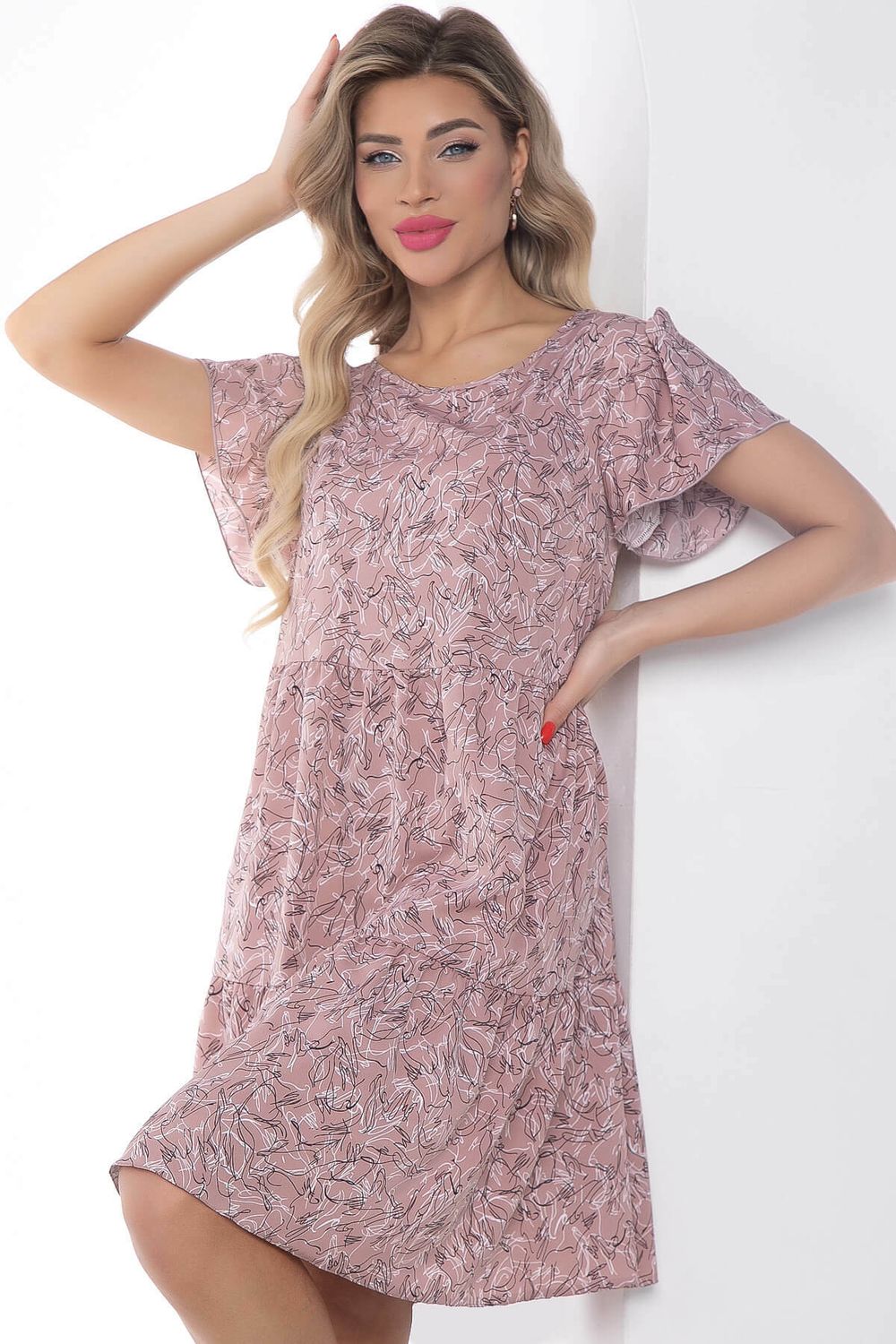 Платье "Ветер перемен" (пыльная роза) П9057 LT Collection