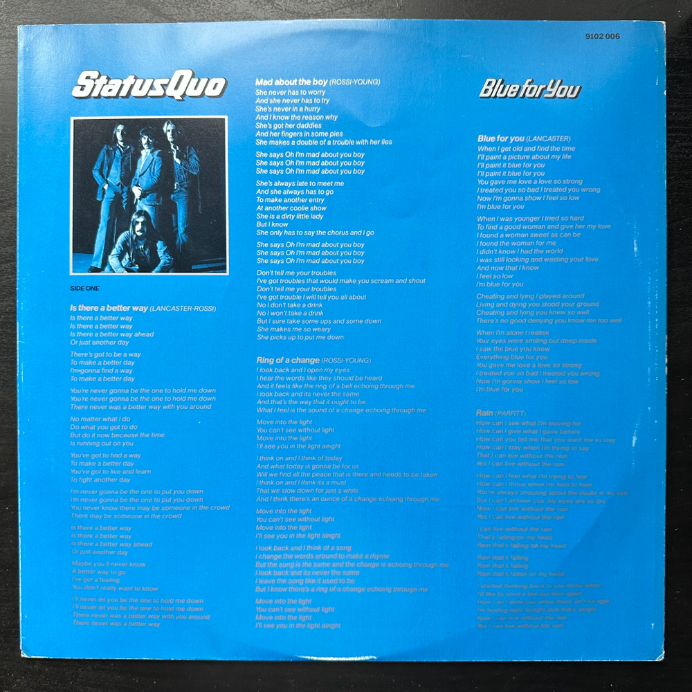 Status Quo - Blue For You (Англия 1976г.)