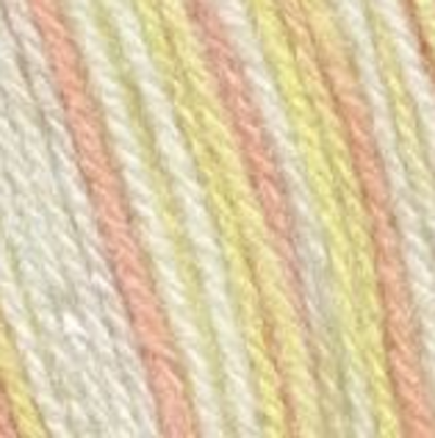 Пряжа "Подмосковная меланж", 50% шерсть, 50% акрил, 100гр-250м, персиковый с молочным