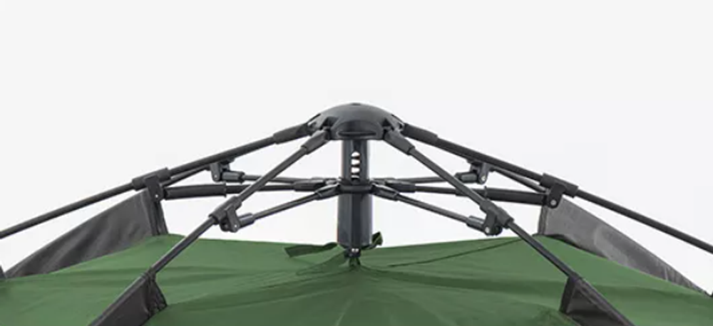 Палатка Naturehike 4-местная, быстросборная, зеленая, артикул NH21ZP008-4FGR