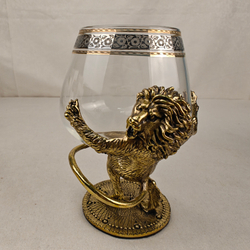 Бокал для коньяка "Лев" в подарочном футляре