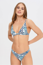 Купальник Saint Barth CACHEMIRE VIBE голубой с белым узоры