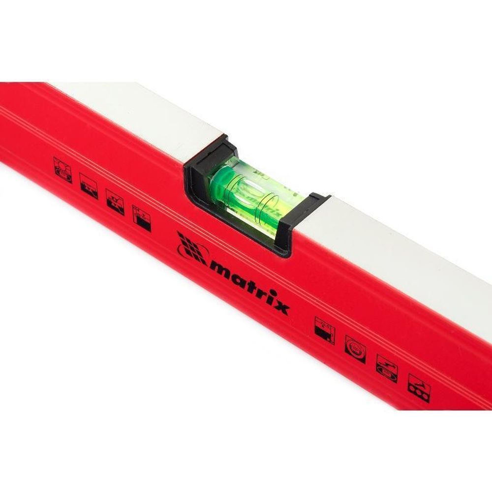 34706 Уровень алюминиевый магнитный, 600мм, фрезерованный, 3 глазка (1 зеркальный), усиленный/ Matrix