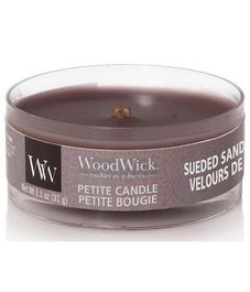 Замша и сандаловое дерево, ароматическая свеча мини, WoodWick