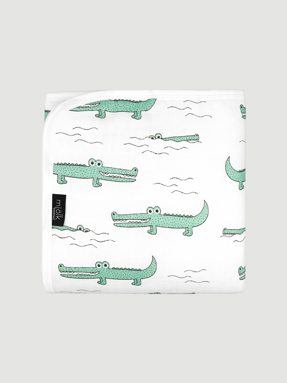 Муслиновое утеплённое одеяло Mjölk Крокодилы