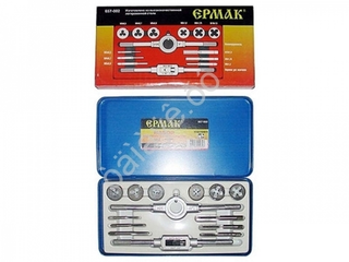 Набор метчиков и плашек 14пр. М3-М10  ЕРМАК 657002