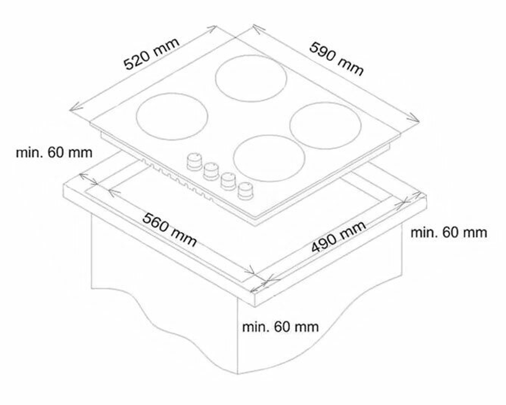 Варочная поверхность электрическая SIMFER H60D14B000