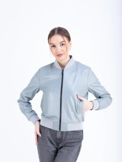 Куртка женская кожаная бомбер женский натуральный Турция